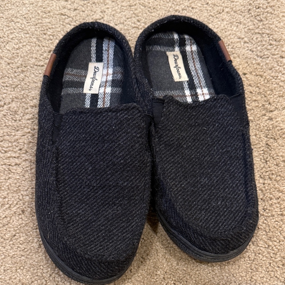 Dearfoams Black Slip-On Loafers